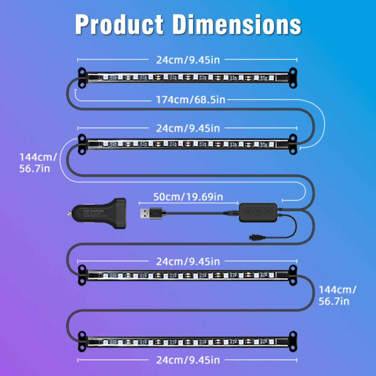 HCP014 蓝牙车载灯条